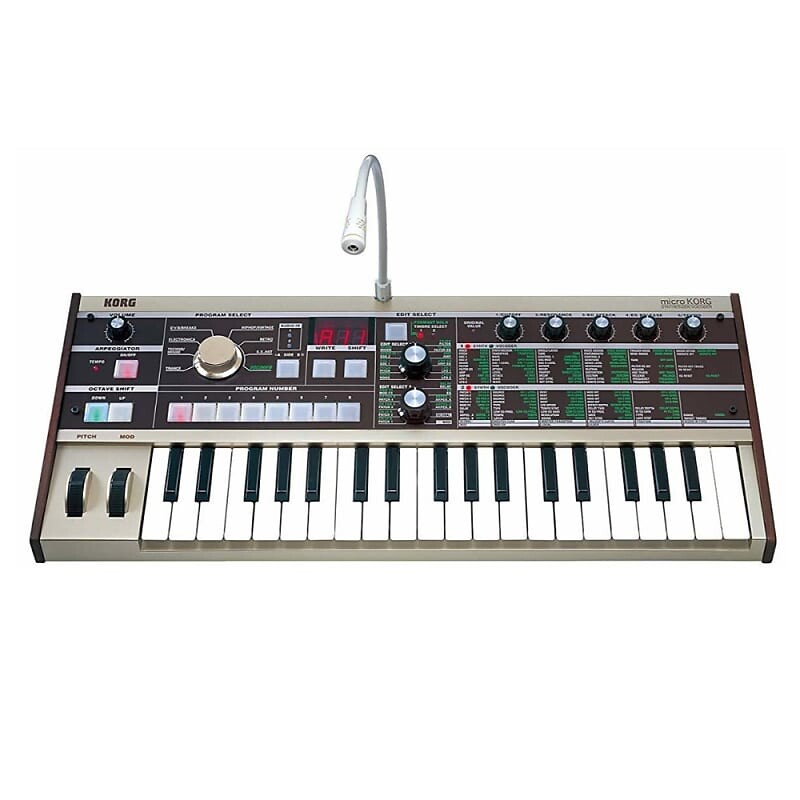 KORG microKORG 37-клавишный синтезатор клавиатуры и 8-полосный вокодер со встроенным микрофоном KORG microKORG 37-Key Keyboard Synthesizer and 8-Band Vocoder with Built-in Mic
KORG microKORG 37-клавишный синтезатор клавиатуры и 8-полосный вокодер со встроенным микрофоном KORG microKORG 37-Key Keyboard Synthesizer and 8-Band Vocoder with Built-in Mic