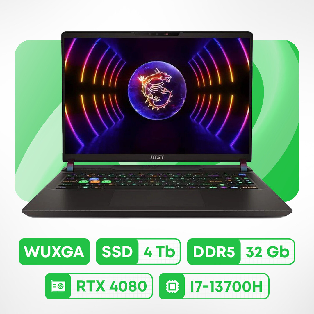 Ноутбук MSI Vector GP68HX 13VH, 16", 32 ГБ/4 ТБ, i7-13700H, RTX 4080, серый, английская клавиатура
Ноутбук MSI Vector GP68HX 13VH, 16", 32 ГБ/4 ТБ, i7-13700H, RTX 4080, серый, английская клавиатура