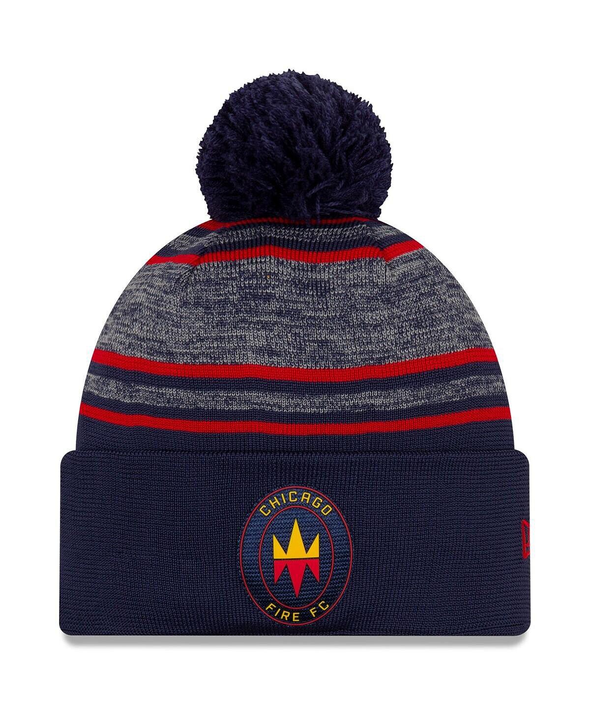 Мужская темно-синяя вязаная шапка Chicago Fire On-Field Collection с манжетами и помпоном New Era
Мужская темно-синяя вязаная шапка Chicago Fire On-Field Collection с манжетами и помпоном New Era