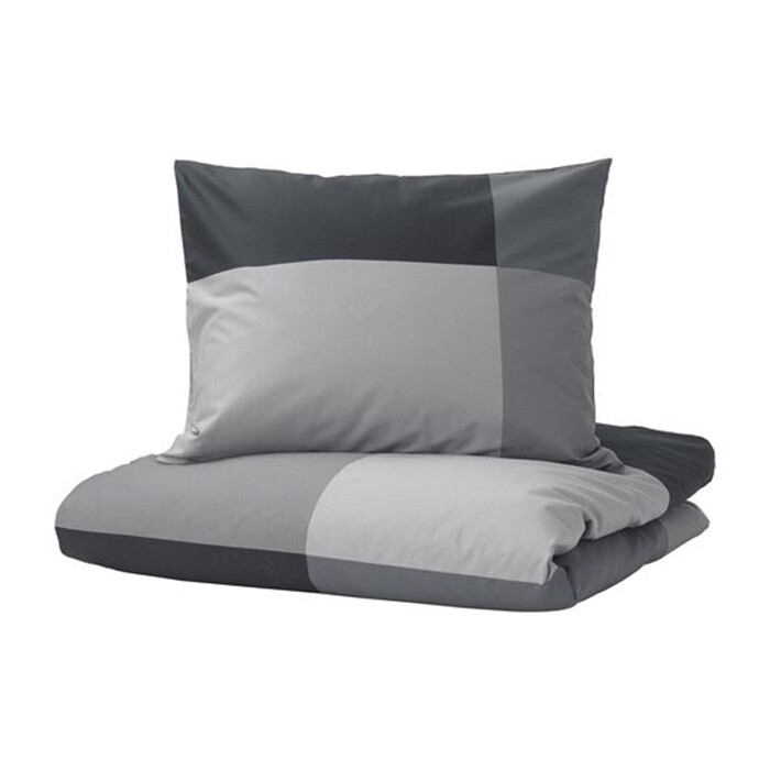 Комплект постельного белья Ikea Brunkrissla, 2 предемета, 150x200/50x60 см, серый/черный
Комплект постельного белья Ikea Brunkrissla, 2 предемета, 150x200/50x60 см, серый/черный