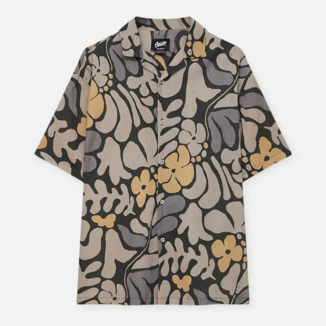 Рубашка Pull&Bear Floral Print с короткими рукавами, бежевый/коричневый/черный
Рубашка Pull&Bear Floral Print с короткими рукавами, бежевый/коричневый/черный