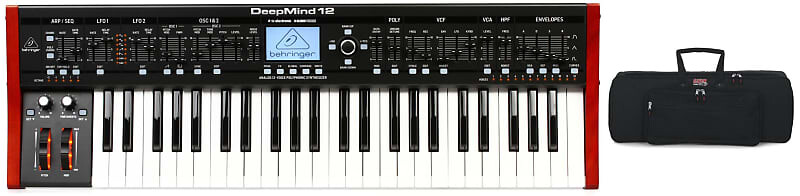 Behringer DeepMind 12 49-клавишный 12-голосный аналоговый синтезатор в комплекте с Gator GKB-49 Padded Keyboard Gig Bag Behringer/Gator 000-AC502-00010=1 GKB-49=1
Behringer DeepMind 12 49-клавишный 12-голосный аналоговый синтезатор в комплекте с Gator GKB-49 Padded Keyboard Gig Bag Behringer/Gator 000-AC502-00010=1 GKB-49=1