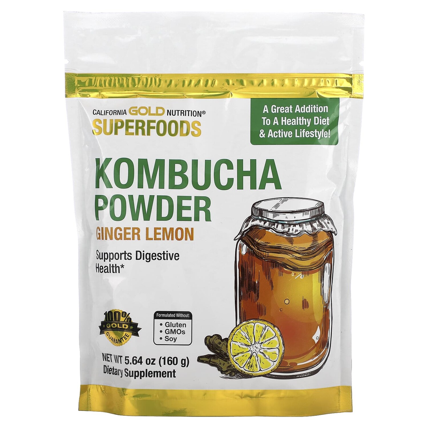 SUPERFOODS - порошок чайного гриба, имбирь и лимон, 160 г (5,64 унции), California Gold Nutrition
SUPERFOODS - порошок чайного гриба, имбирь и лимон, 160 г (5,64 унции), California Gold Nutrition
