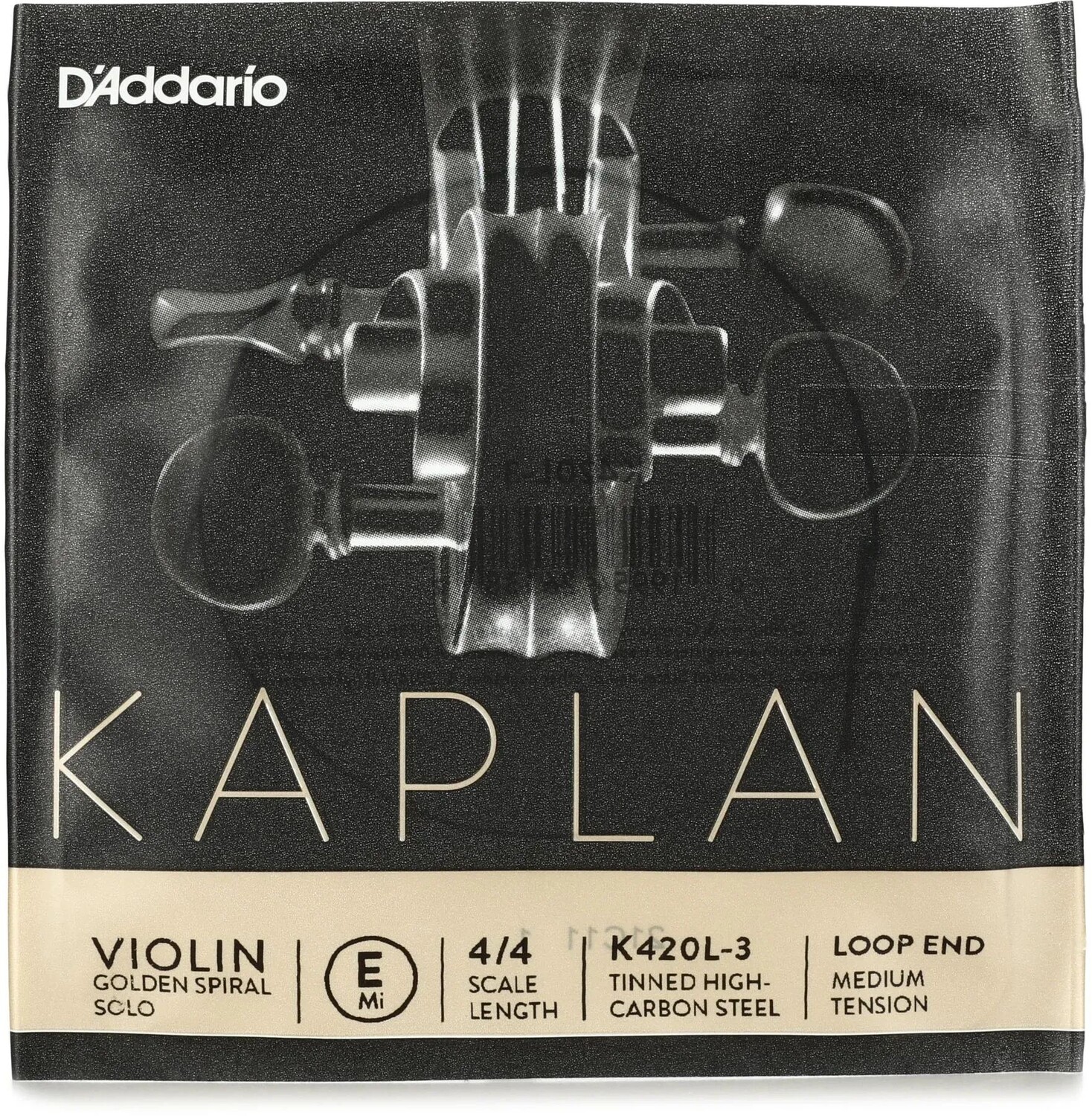 Струна D'Addario K420L-3 Kaplan E для скрипки - размер 4/4, сталь, с петлей на конце
Струна D'Addario K420L-3 Kaplan E для скрипки - размер 4/4, сталь, с петлей на конце