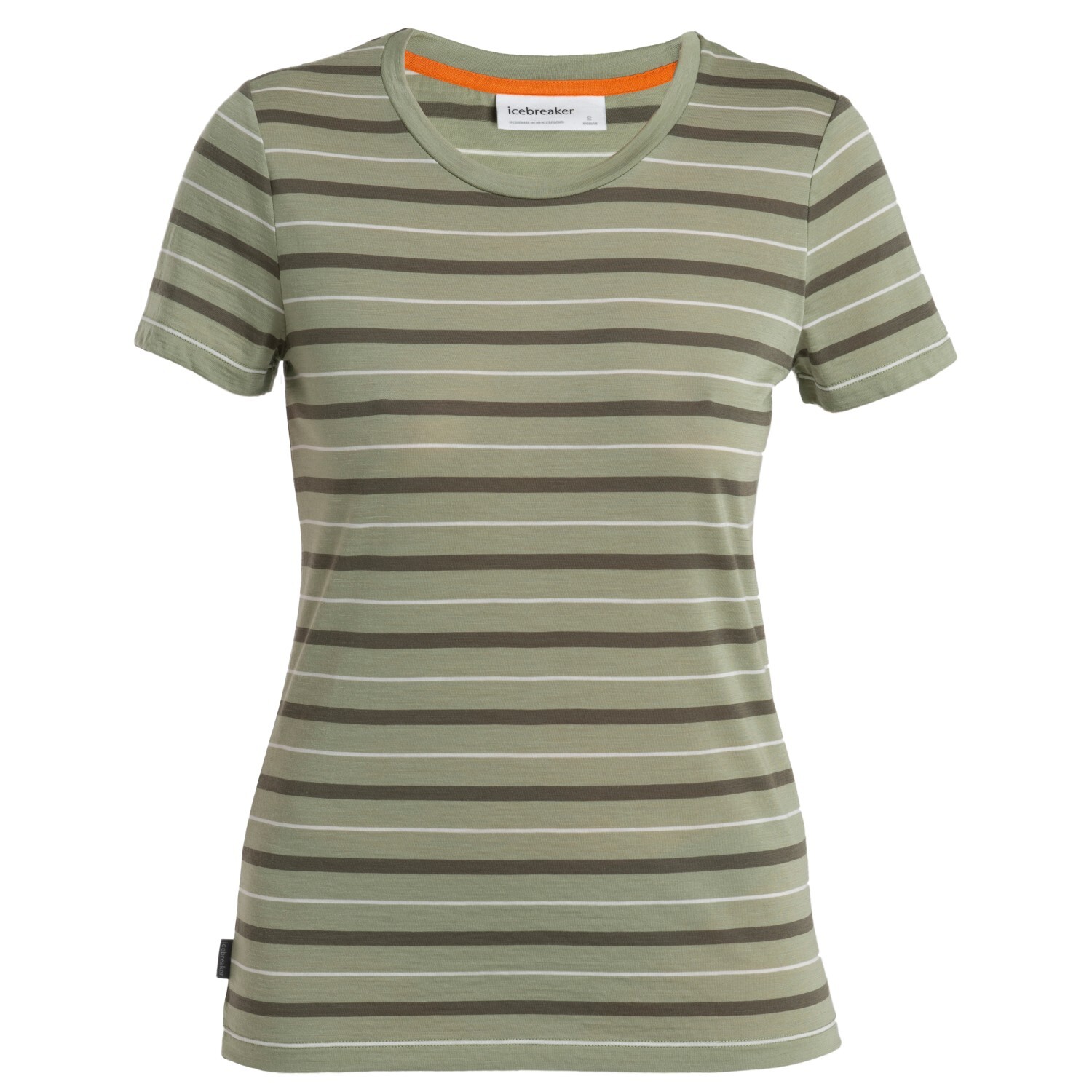 Рубашка из мериноса Icebreaker Women's Wave S/S Tee Stripe, цвет Lichen/Loden/Snow/Stripe, Коричневый
Рубашка из мериноса Icebreaker Women's Wave S/S Tee Stripe, цвет Lichen/Loden/Snow/Stripe, Коричневый