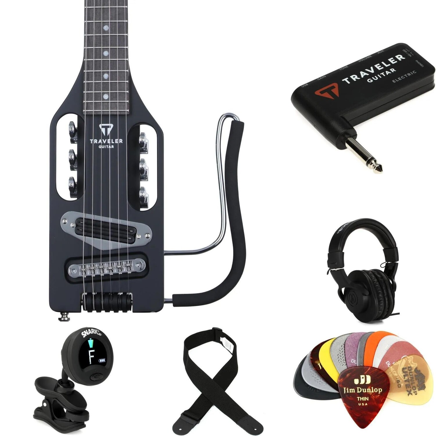 Новый сверхлегкий электрический комплект Traveler Guitar с усилителем для наушников — матовый черный
Новый сверхлегкий электрический комплект Traveler Guitar с усилителем для наушников — матовый черный
