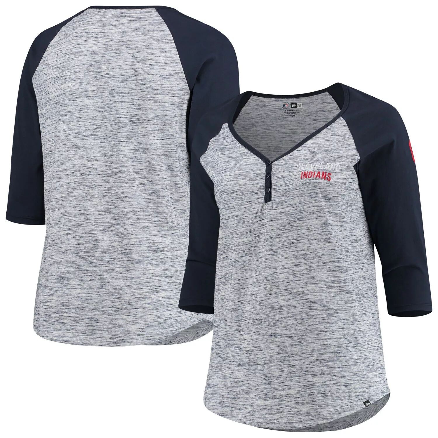 Женская темно-синяя футболка New Era Cleveland Indians Space Dye с рукавами 3/4 и реглан Хенли New Era, Синий
Женская темно-синяя футболка New Era Cleveland Indians Space Dye с рукавами 3/4 и реглан Хенли New Era, Синий