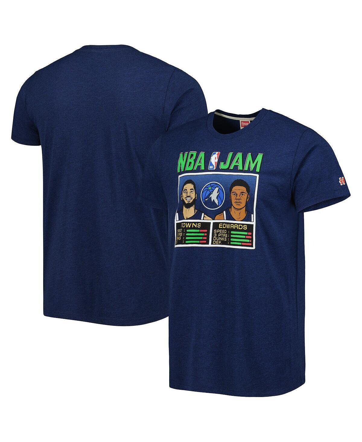 Мужская темно-синяя футболка Karl-Anthony Towns and Anthony Edwards Minnesota Timberwolves NBA Jam Tri-Blend Homage
Мужская темно-синяя футболка Karl-Anthony Towns and Anthony Edwards Minnesota Timberwolves NBA Jam Tri-Blend Homage