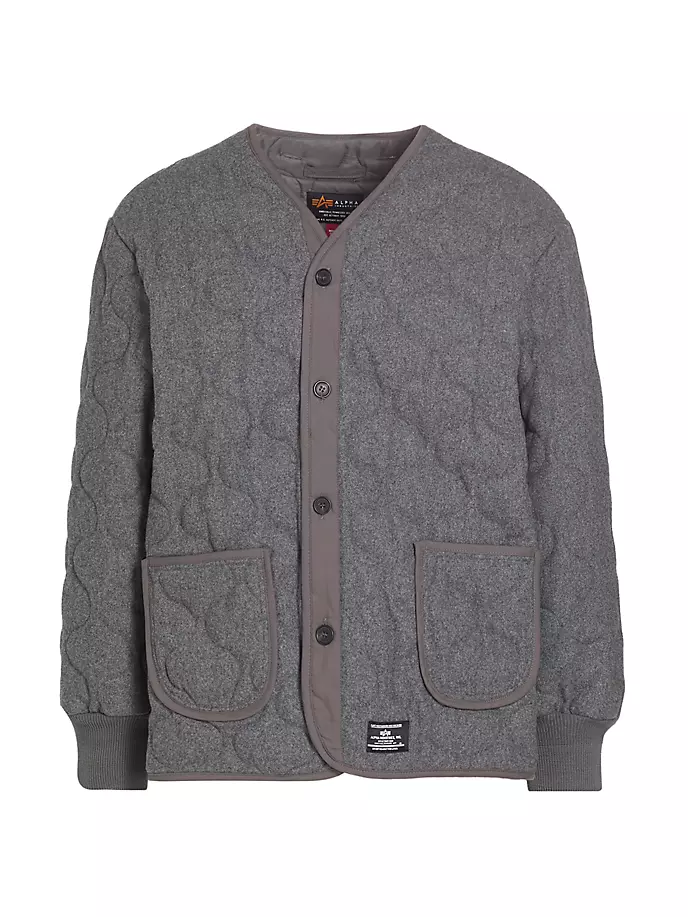 Стеганый шерстяной бомбер с подкладкой ALS/92 Alpha Industries, цвет dark charcoal heather
Стеганый шерстяной бомбер с подкладкой ALS/92 Alpha Industries, цвет dark charcoal heather