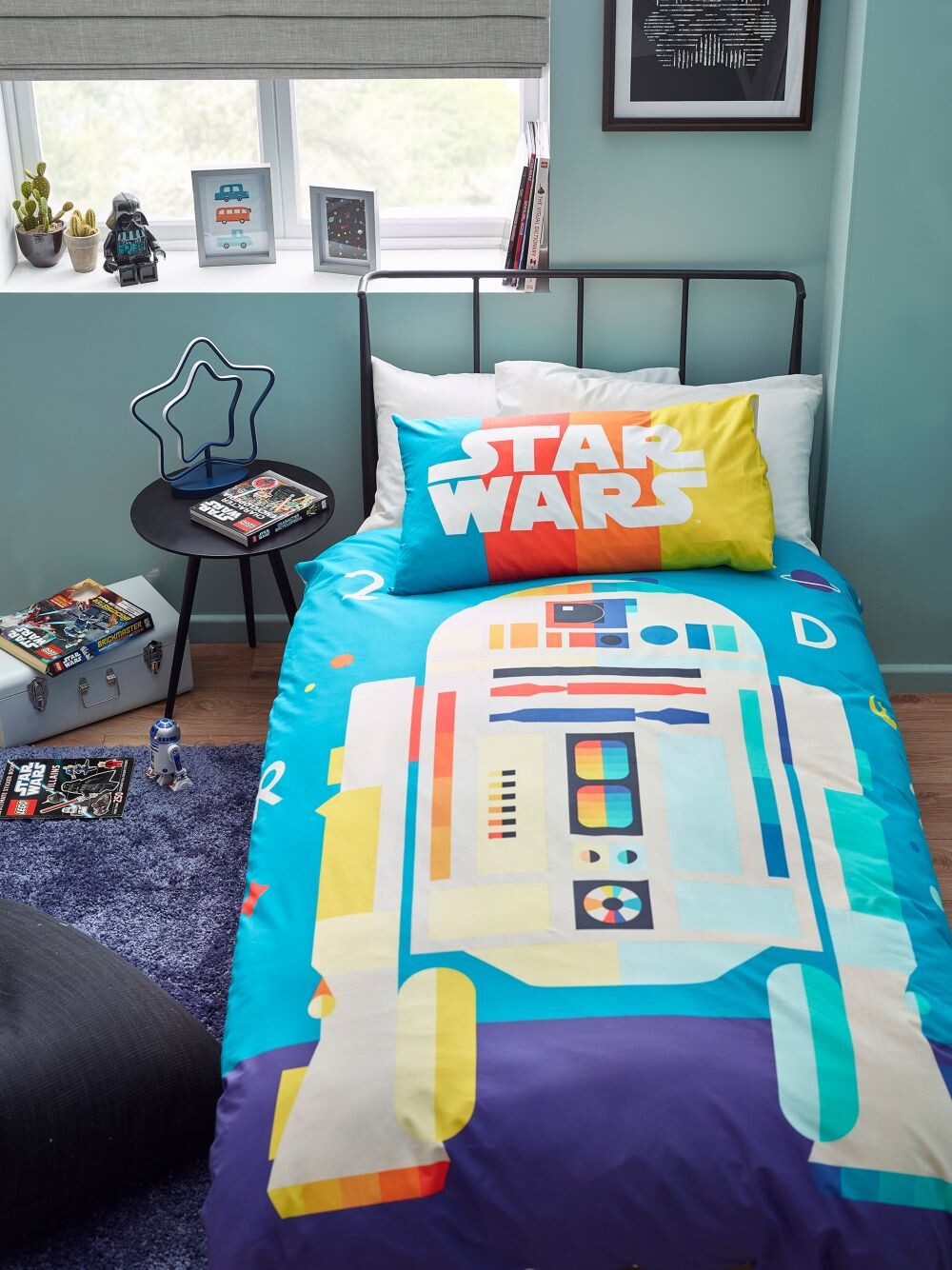 Двусторонний хлопковый пододеяльник и наволочка Disney StarWars R2D2, разноцветный, одиночный комплект
Двусторонний хлопковый пододеяльник и наволочка Disney StarWars R2D2, разноцветный, одиночный комплект