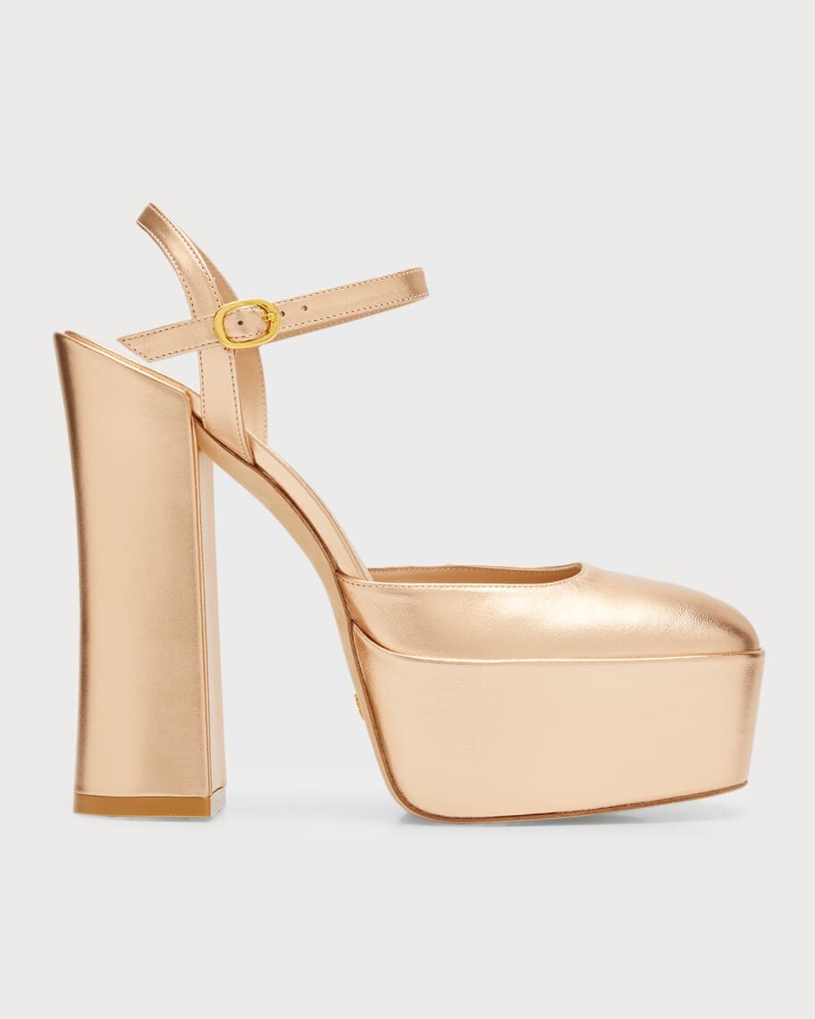 Туфли-лодочки Skyhigh на платформе с металлическим ремешком на щиколотке Stuart Weitzman
Туфли-лодочки Skyhigh на платформе с металлическим ремешком на щиколотке Stuart Weitzman