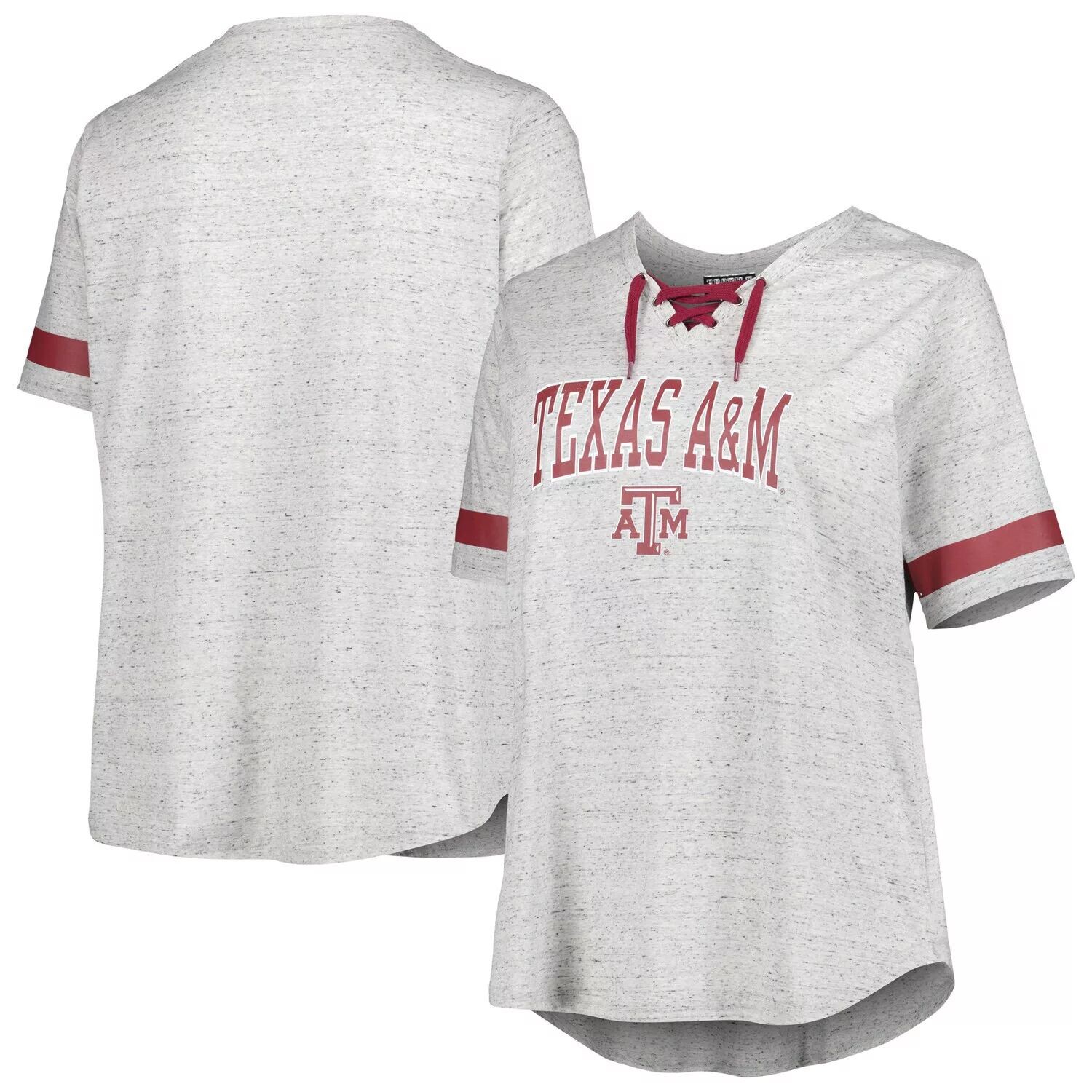 Женская футболка светло-серого цвета Texas A&M Aggies больших размеров на шнуровке, Серый
Женская футболка светло-серого цвета Texas A&M Aggies больших размеров на шнуровке, Серый