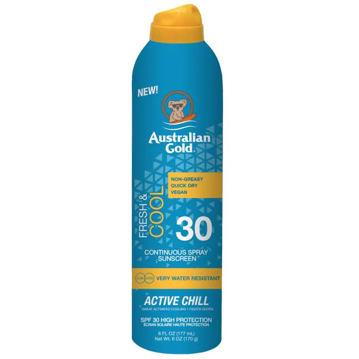 Солнцезащитный крем active chill protector solar en spray Australian Gold, цвет 30
Солнцезащитный крем active chill protector solar en spray Australian Gold, цвет 30