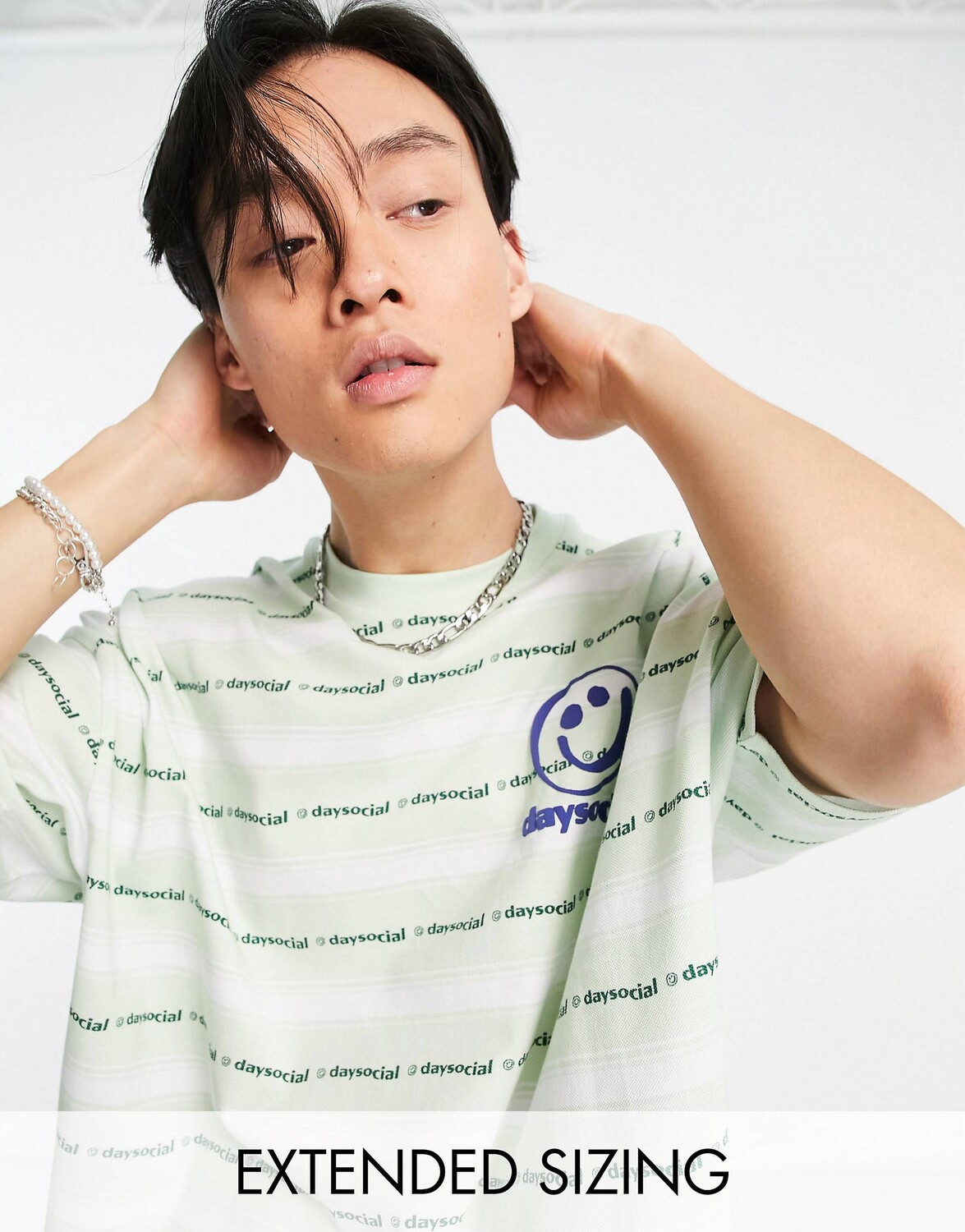 Светло-зеленая оверсайз-футболка ASOS Daysocial из джерси пике со сплошным принтом в полоску с логотипом, Зеленый
Светло-зеленая оверсайз-футболка ASOS Daysocial из джерси пике со сплошным принтом в полоску с логотипом, Зеленый