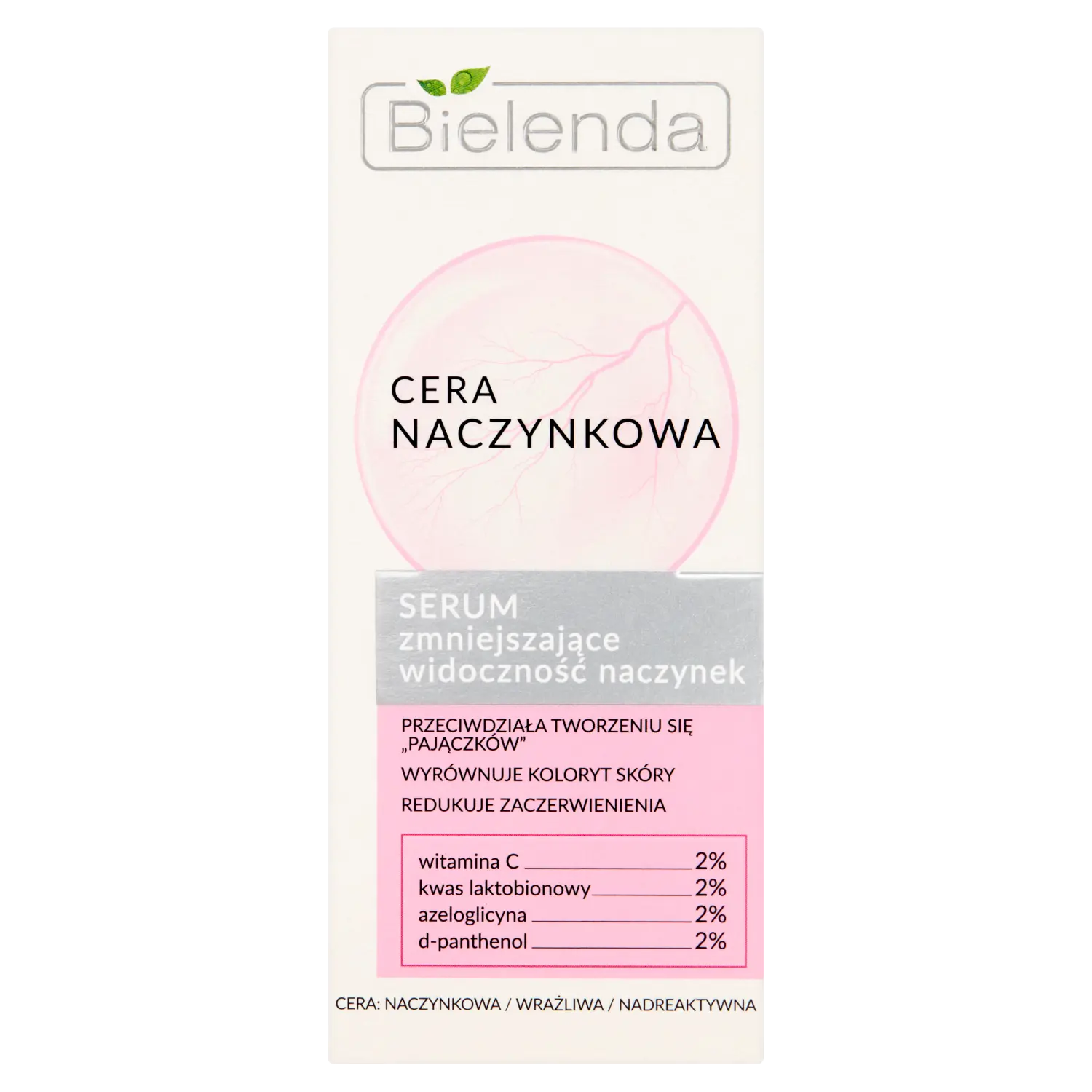 Bielenda Cera naczynkowa сыворотка уменьшающая видимость капилляров для лица, 30 мл
Bielenda Cera naczynkowa сыворотка уменьшающая видимость капилляров для лица, 30 мл