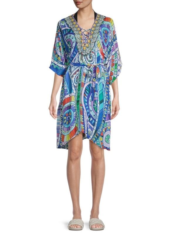 Платье-кафтан La Moda Clothing со шнуровкой и принтом gypsy mandala, голубой, Синий
Платье-кафтан La Moda Clothing со шнуровкой и принтом gypsy mandala, голубой, Синий