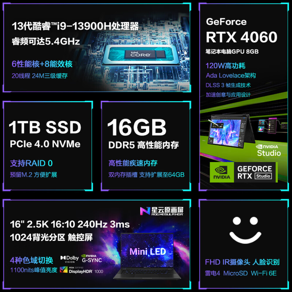 Ноутбук игровой Asus ROG Magic 16 Flip 2023 16" 13-го поколения Core i9-13900H 16G 1T RTX4060, черный
Ноутбук игровой Asus ROG Magic 16 Flip 2023 16" 13-го поколения Core i9-13900H 16G 1T RTX4060, черный