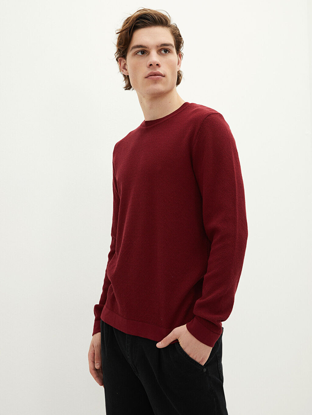 Мужской трикотажный свитер с круглым вырезом и длинными рукавами LCW Casual, Коричневый
Мужской трикотажный свитер с круглым вырезом и длинными рукавами LCW Casual, Коричневый