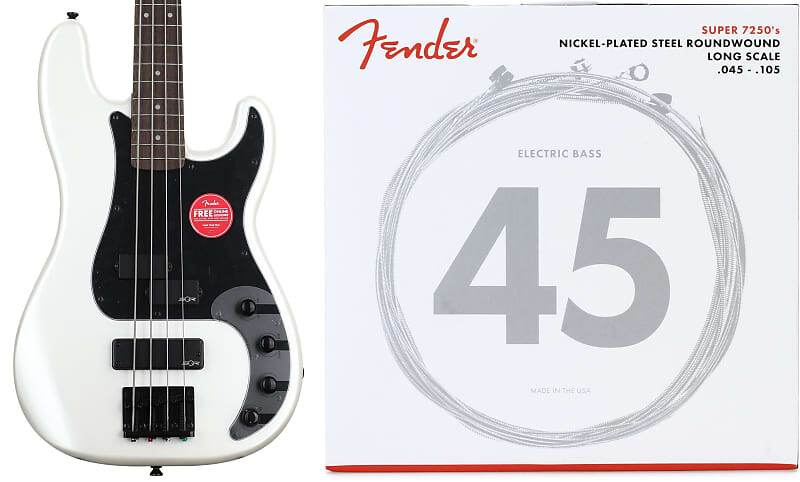 Squier Contemporary Active Precision Bass PH - жемчужно-белый комплект со струнами Fender 7250M из никелированной стали с длинной шкалой для бас-гитары - .045-.105 Medium Squier + Fender 0370481523=1 0737250406=1
Squier Contemporary Active Precision Bass PH - жемчужно-белый комплект со струнами Fender 7250M из никелированной стали с длинной шкалой для бас-гитары - .045-.105 Medium Squier + Fender 0370481523=1 0737250406=1