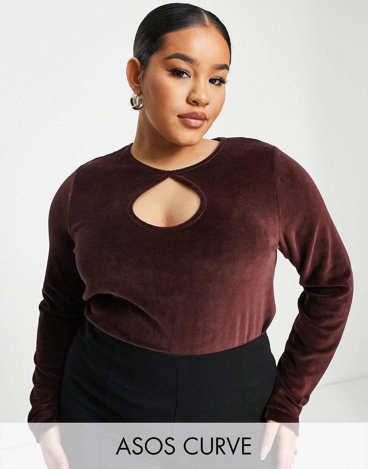 Коричневый велюровый топ с длинными рукавами и каплевидным вырезом ASOS DESIGN Curve
Коричневый велюровый топ с длинными рукавами и каплевидным вырезом ASOS DESIGN Curve
