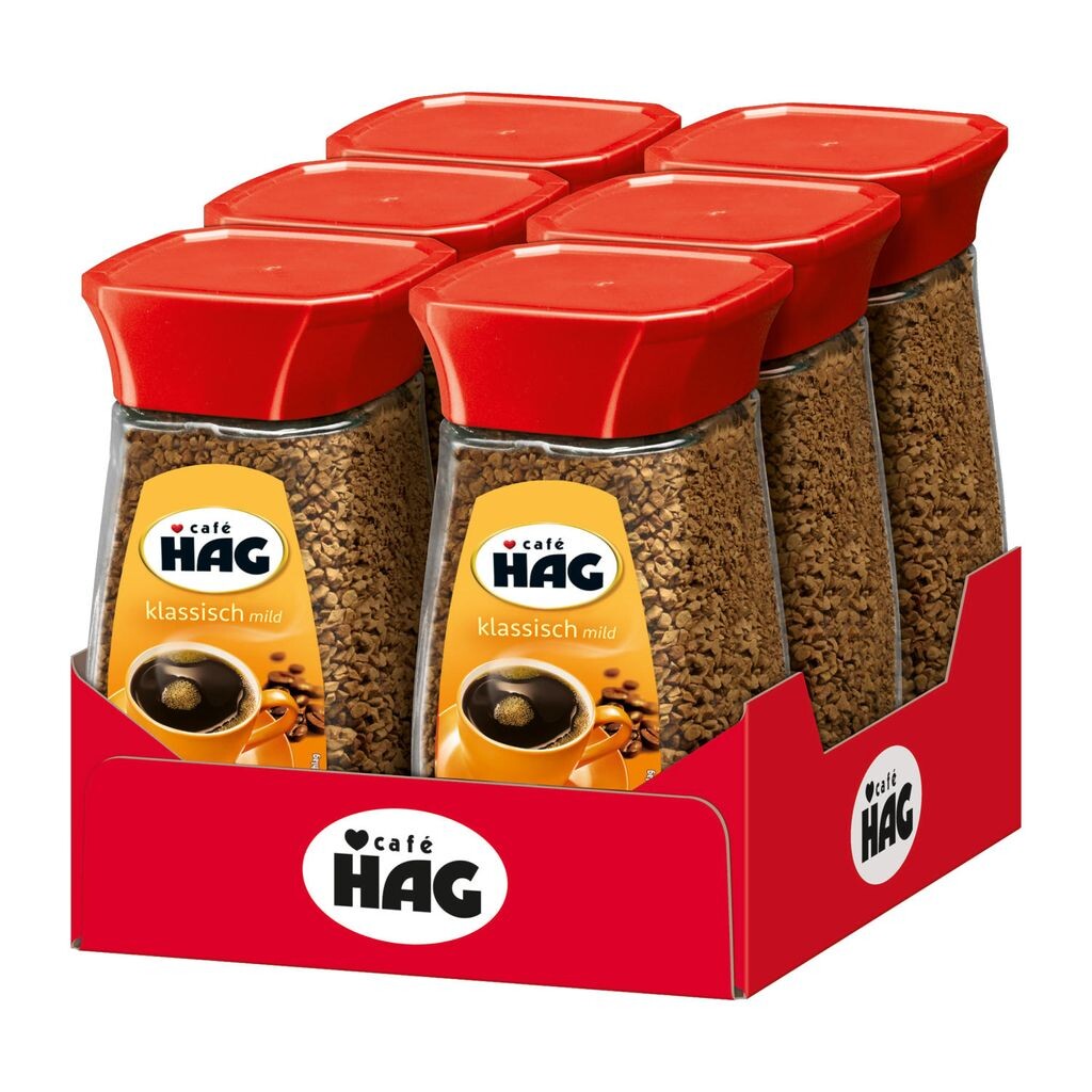 CAFÉ HAG классический мягкий растворимый кофе, без кофеина, 6 стаканов по 100 г растворимого кофе Cafe Hag
CAFÉ HAG классический мягкий растворимый кофе, без кофеина, 6 стаканов по 100 г растворимого кофе Cafe Hag