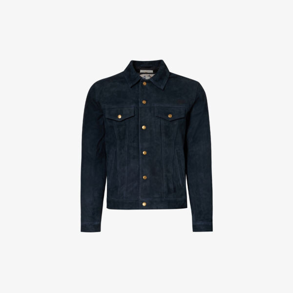 Замшевая куртка Robby классического кроя с карманами и клапанами Nudie Jeans, темно-синий
Замшевая куртка Robby классического кроя с карманами и клапанами Nudie Jeans, темно-синий