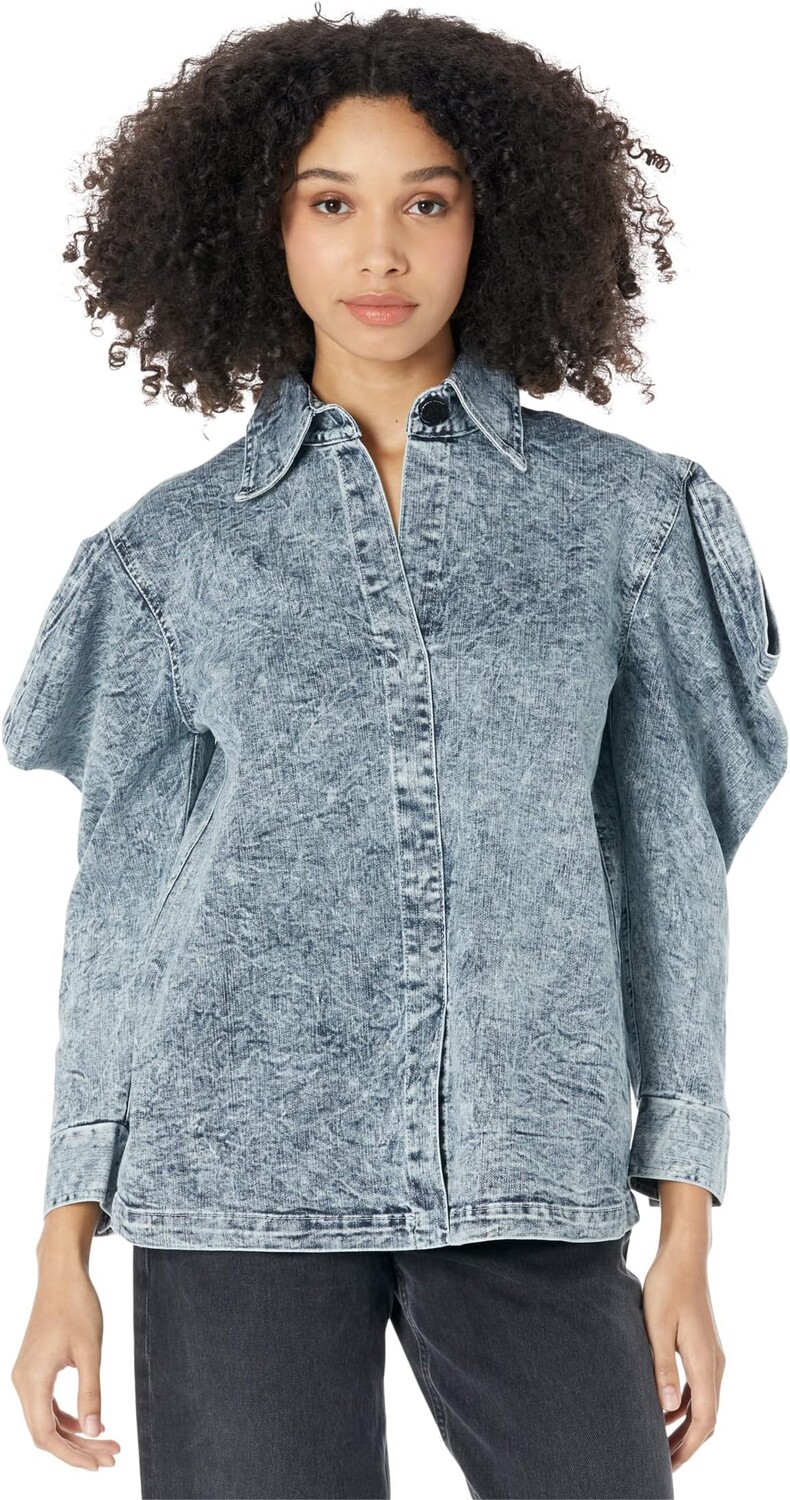 Рубашка Norma Kamali Wing Sleeve Shirt w/ Collar Stand, цвет Light Blue Acid Wash
Рубашка Norma Kamali Wing Sleeve Shirt w/ Collar Stand, цвет Light Blue Acid Wash