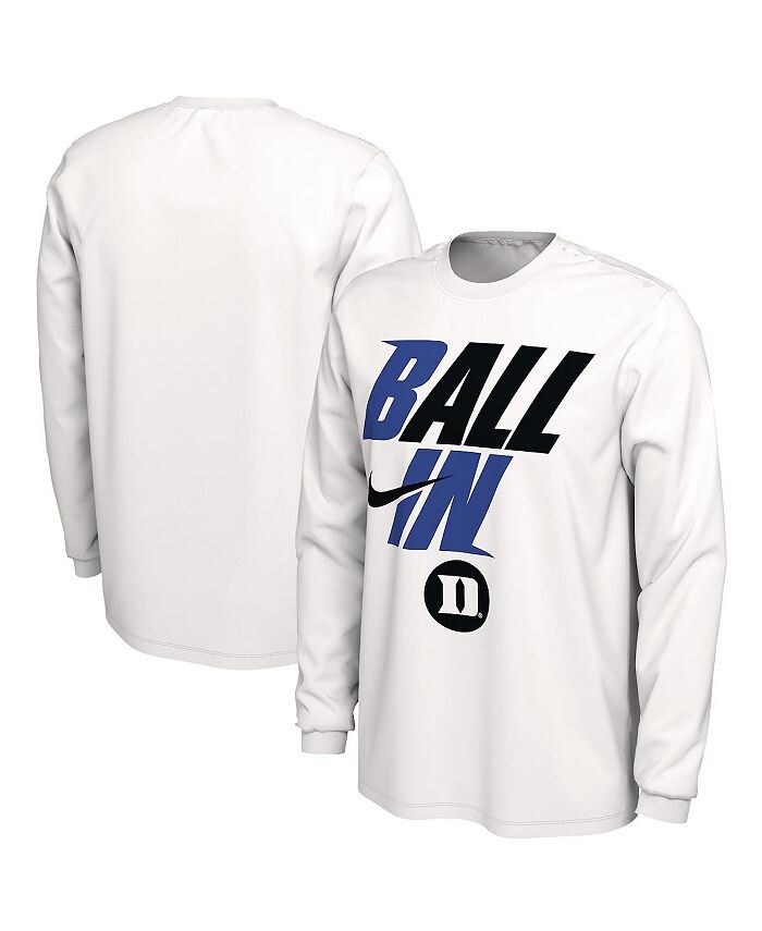 Мужская белая футболка с длинным рукавом Duke Blue Devils Ball In Bench Nike, цвет White
Мужская белая футболка с длинным рукавом Duke Blue Devils Ball In Bench Nike, цвет White