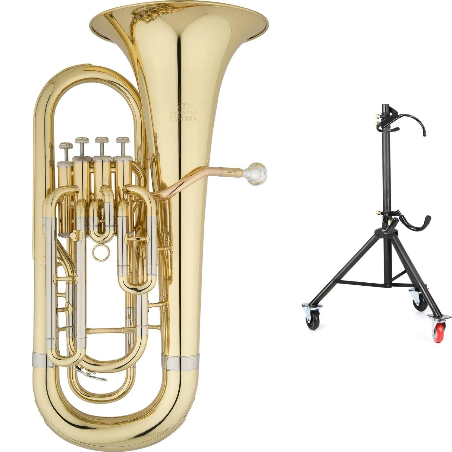 Новый студенческий эуфониум Eastman EEP421 со стойкой — 4 клапана, прозрачный лак
Новый студенческий эуфониум Eastman EEP421 со стойкой — 4 клапана, прозрачный лак