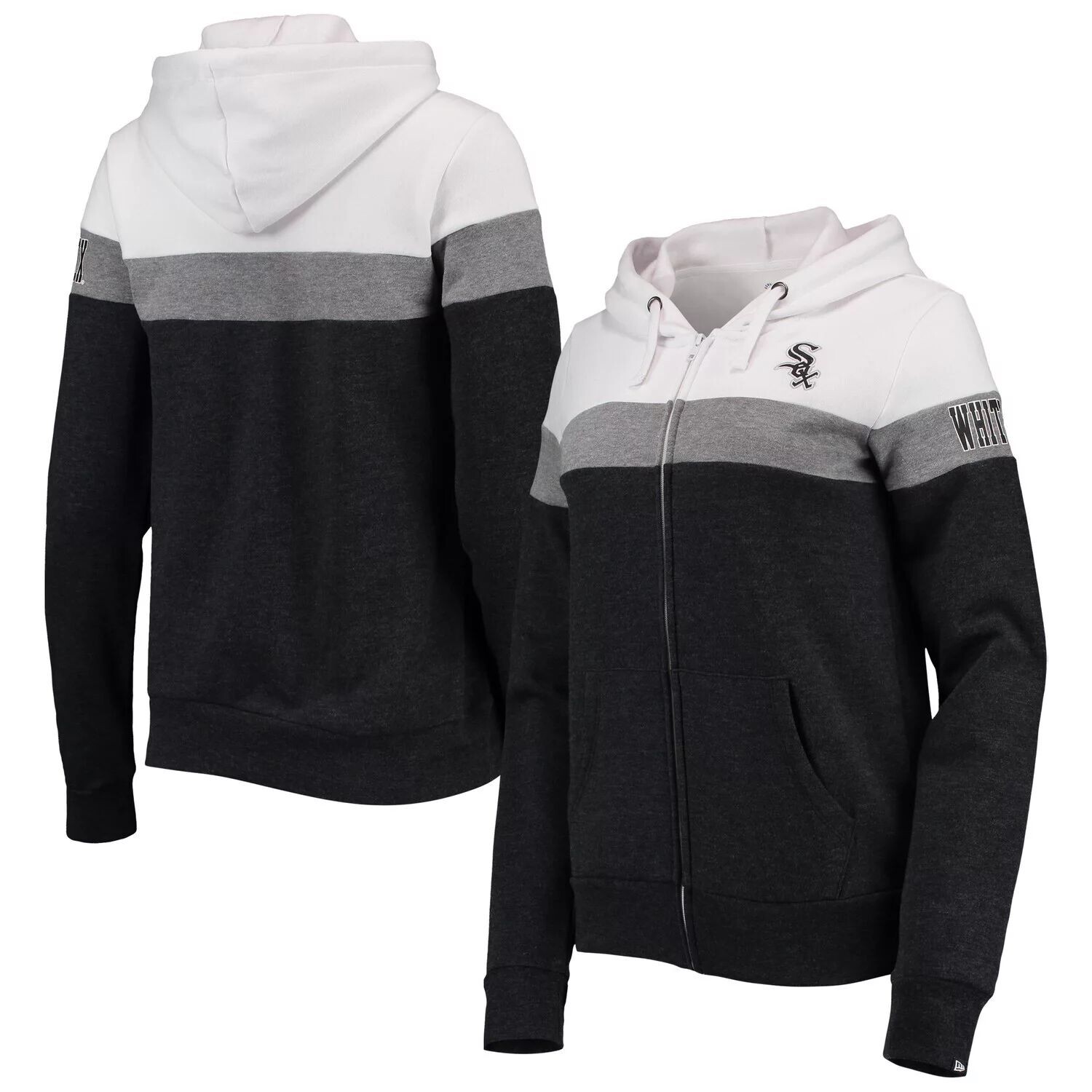 Женская куртка с капюшоном New Era Heathered Black Chicago White Sox с цветными блоками и молнией во всю длину New Era
Женская куртка с капюшоном New Era Heathered Black Chicago White Sox с цветными блоками и молнией во всю длину New Era