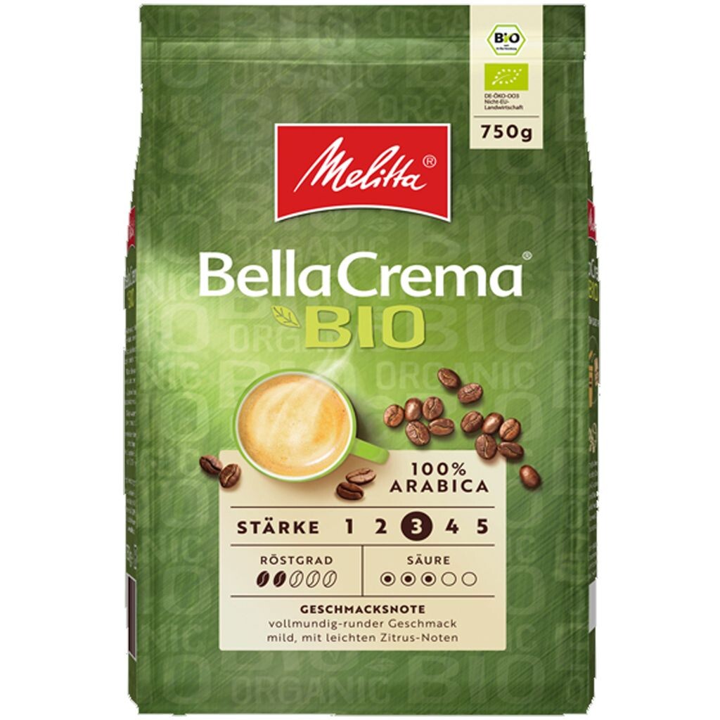 MELITTA Кофе в зернах BellaCrema органическое качество 750г мягкое сбалансированное тело
MELITTA Кофе в зернах BellaCrema органическое качество 750г мягкое сбалансированное тело