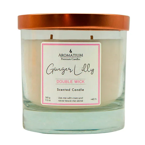 Ароматическая свеча Premium Candles Ginger Lilly Double Wick Aromatium, 260 g
Ароматическая свеча Premium Candles Ginger Lilly Double Wick Aromatium, 260 g