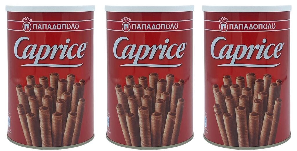 Шоколадно-вафельные трубочки Caprice 3х400г из Греции | Греческая выпечка Papadopoulos
Шоколадно-вафельные трубочки Caprice 3х400г из Греции | Греческая выпечка Papadopoulos