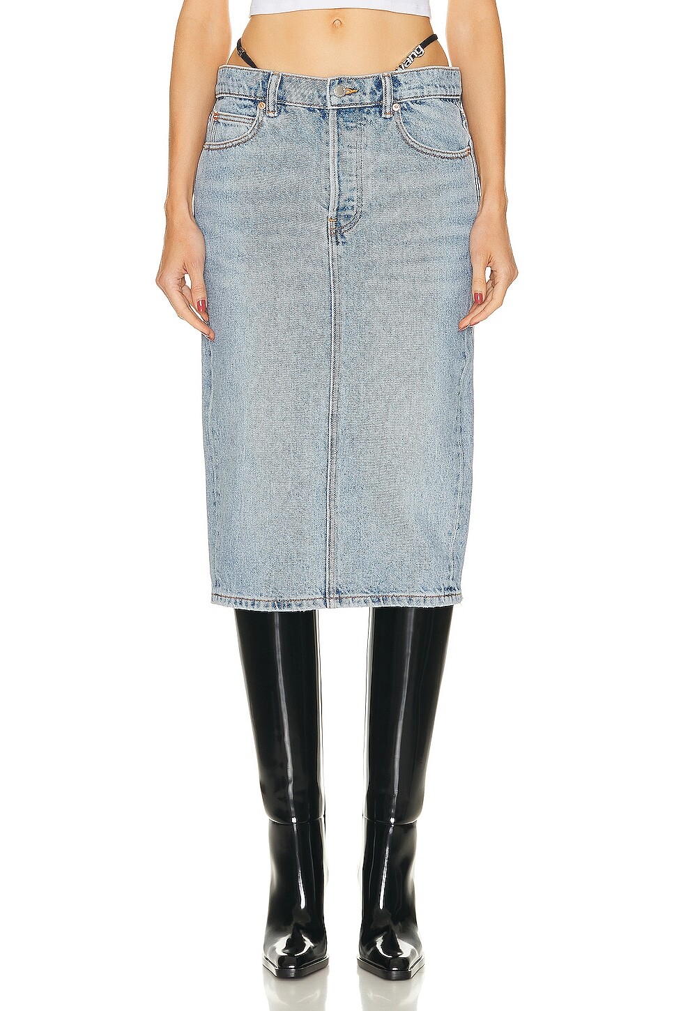 Юбка Alexander Wang Midi With Diamante Charm Thong Straps, цвет Vintage Faded Indigo
Юбка Alexander Wang Midi With Diamante Charm Thong Straps, цвет Vintage Faded Indigo
