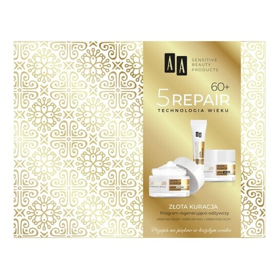 Аа, Технология Возраста 5ремонт 60+ Gold Treatment Косметика для ухода за лицом Подарочный набор, 3 шт., AA
Аа, Технология Возраста 5ремонт 60+ Gold Treatment Косметика для ухода за лицом Подарочный набор, 3 шт., AA
