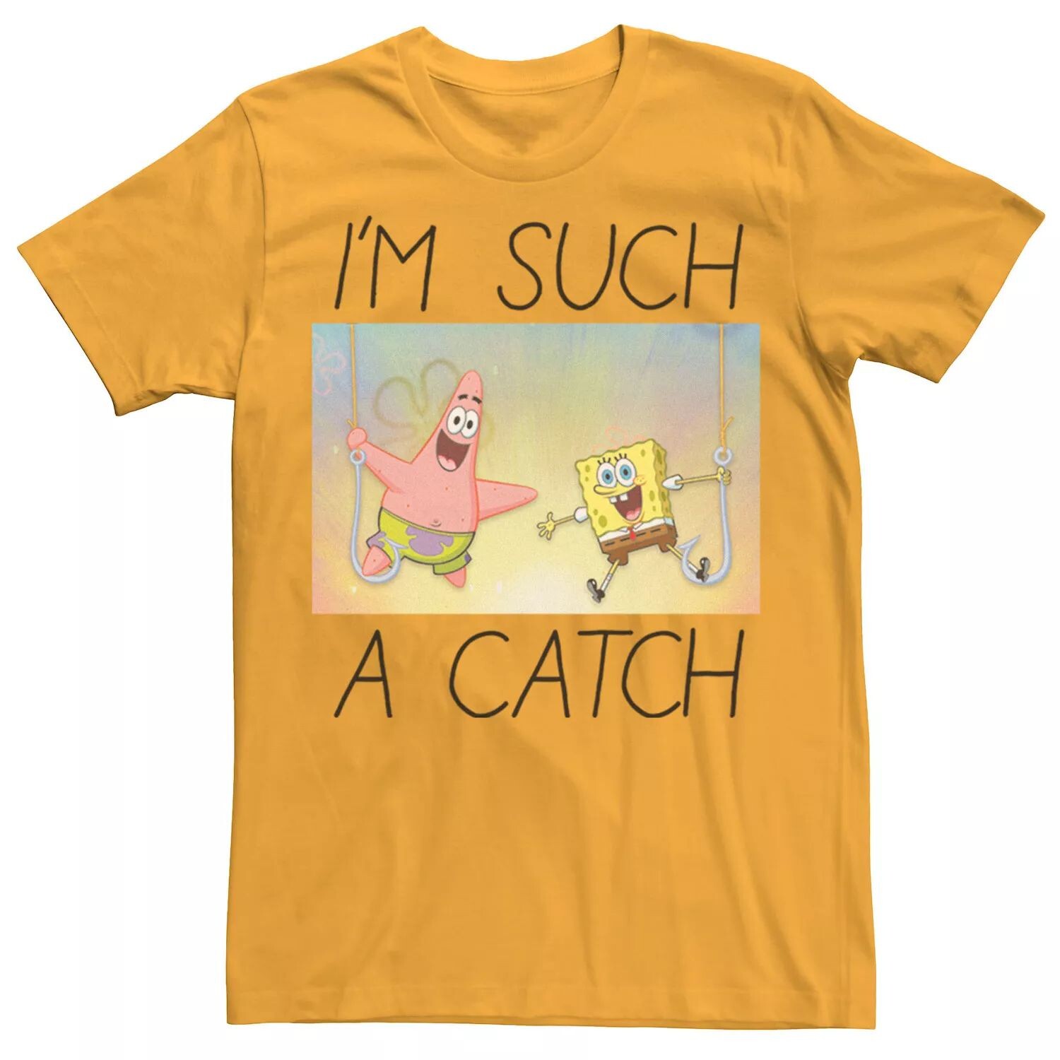 Мужская футболка с изображением Губки Боба I'm such a Catch с портретом Licensed Character, золотой, Желтый
Мужская футболка с изображением Губки Боба I'm such a Catch с портретом Licensed Character, золотой, Желтый