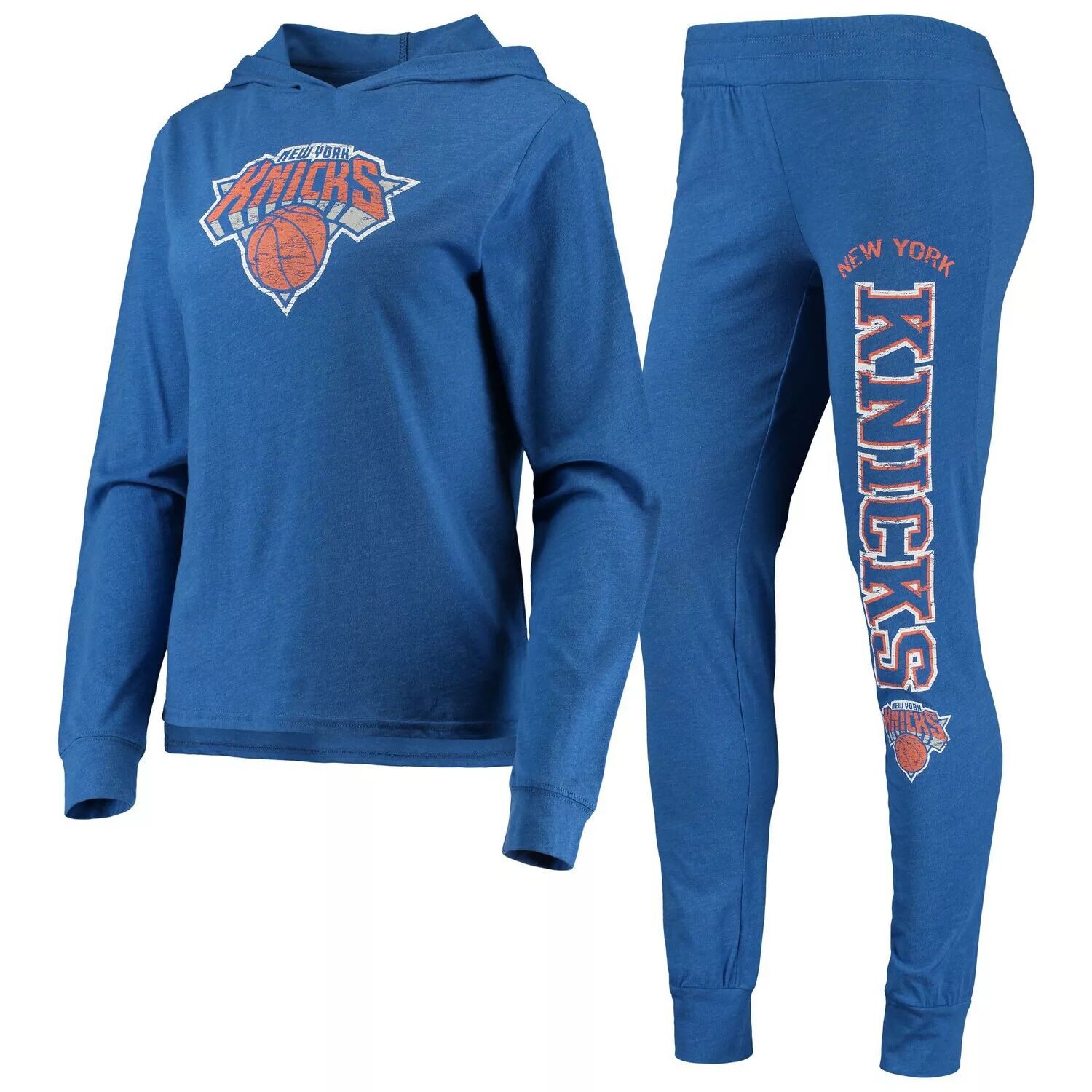 Женский комплект для сна с капюшоном и брюками Concepts Sport Blue New York Knicks
Женский комплект для сна с капюшоном и брюками Concepts Sport Blue New York Knicks