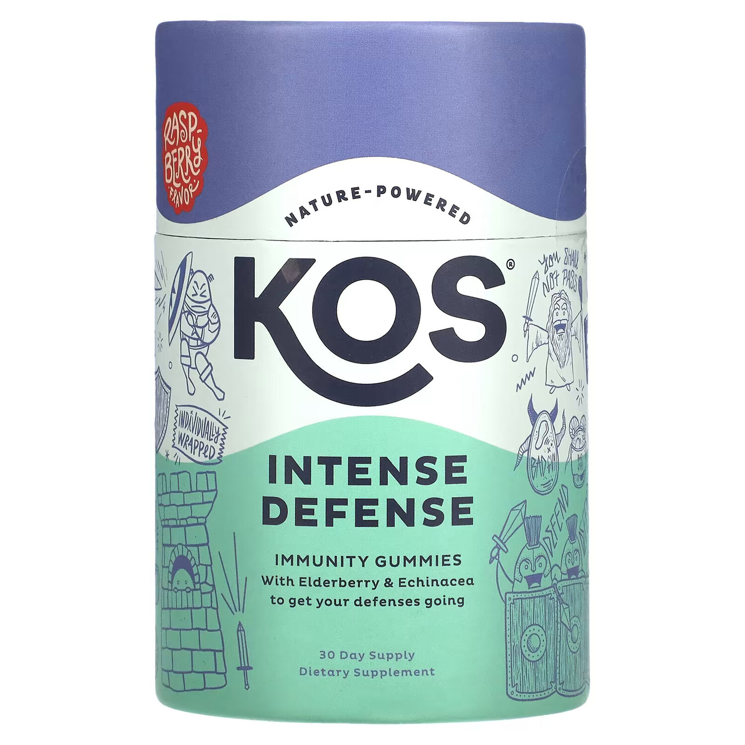 KOS, Intense Defense, жевательные мармеладки для иммунитета, малина, 30 жевательных таблеток
KOS, Intense Defense, жевательные мармеладки для иммунитета, малина, 30 жевательных таблеток