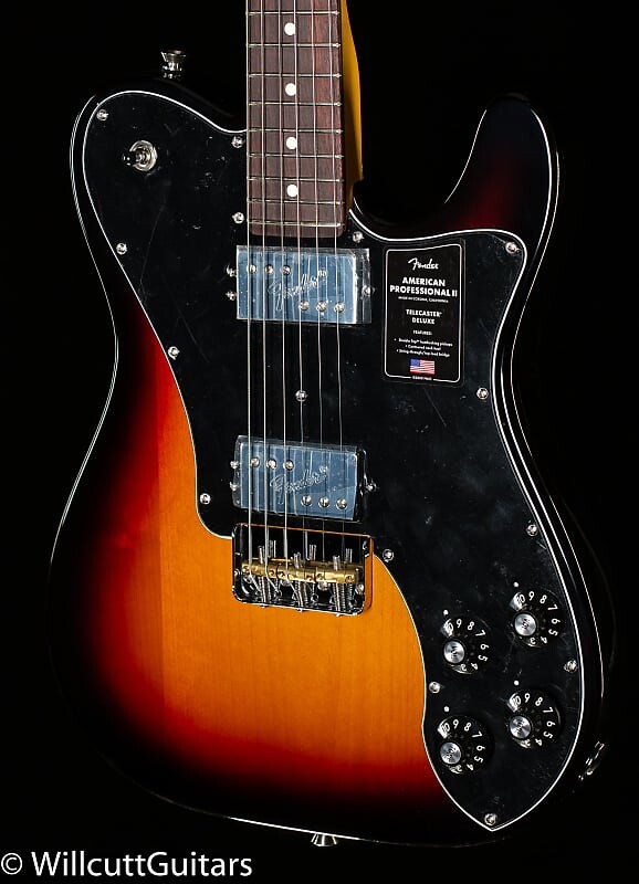 Fender American Professional II Telecaster Deluxe Накладка на гриф из палисандра, 3 цвета, солнечные лучи (754)
Fender American Professional II Telecaster Deluxe Накладка на гриф из палисандра, 3 цвета, солнечные лучи (754)