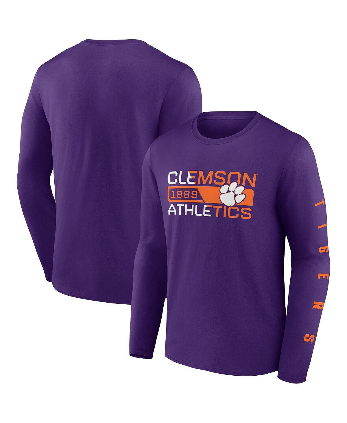 Мужская фиолетовая футболка с длинным рукавом clemson tigers broad jump 2-hit Fanatics, фиолетовый
Мужская фиолетовая футболка с длинным рукавом clemson tigers broad jump 2-hit Fanatics, фиолетовый