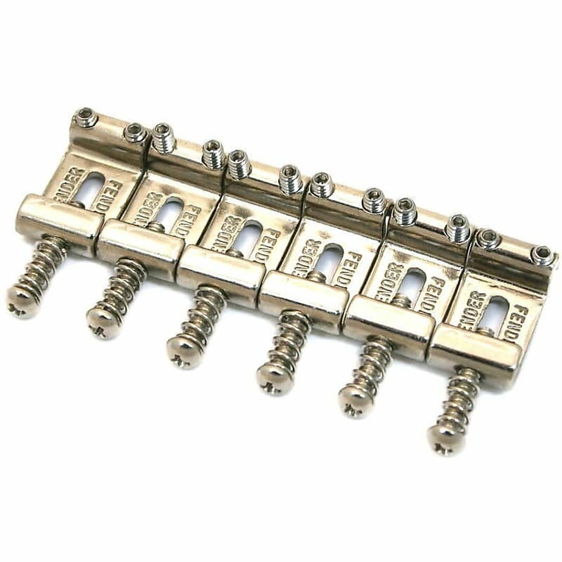 Седла Fender American Standard Stratocaster Bridge, набор из 6 шт., никель 0075123049
Седла Fender American Standard Stratocaster Bridge, набор из 6 шт., никель 0075123049