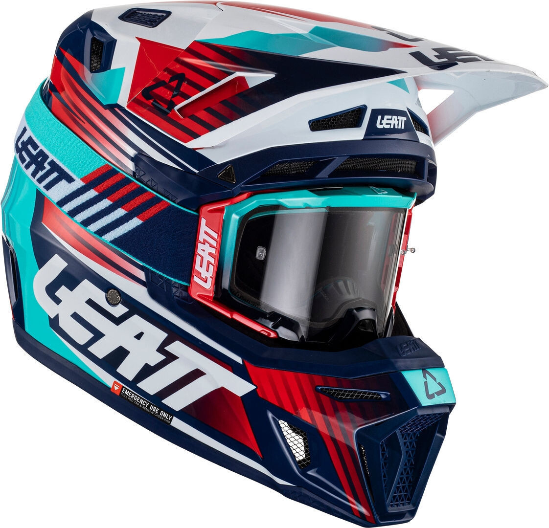 Leatt Moto 8.5 V22 Composite Шлем для мотокросса с защитными очки, синий/красный
Leatt Moto 8.5 V22 Composite Шлем для мотокросса с защитными очки, синий/красный