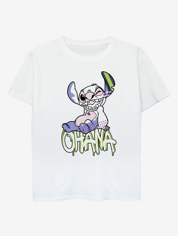 Белая детская футболка с граффити NW2 Disney Lilo & Stitch Ohana Graffiti George., белый
Белая детская футболка с граффити NW2 Disney Lilo & Stitch Ohana Graffiti George., белый