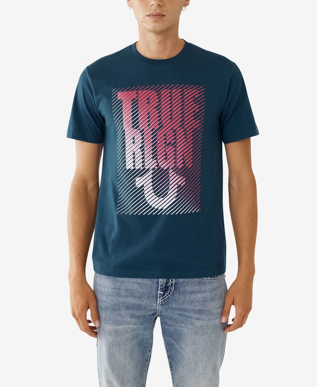 Мужская футболка с короткими рукавами и градиентным логотипом True Religion, мульти
Мужская футболка с короткими рукавами и градиентным логотипом True Religion, мульти
