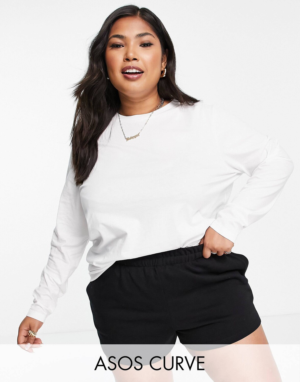 Белая футболка с длинным рукавом из смесового хлопка ASOS DESIGN Curve Ultimate - WHITE, Белый
Белая футболка с длинным рукавом из смесового хлопка ASOS DESIGN Curve Ultimate - WHITE, Белый