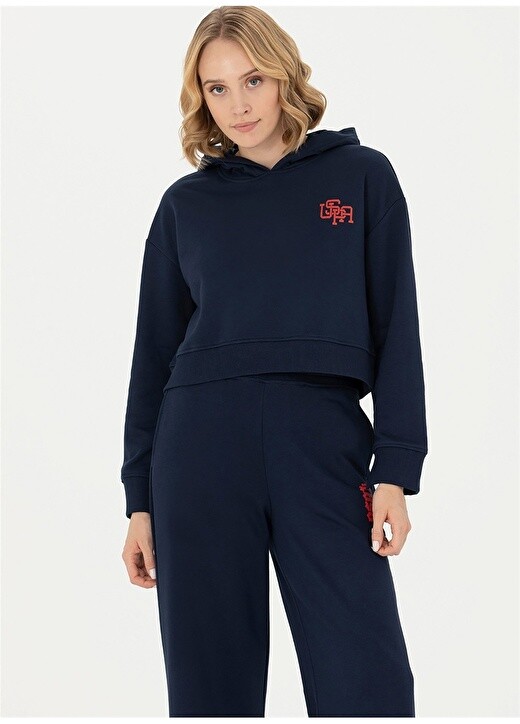 Темно-синяя женская толстовка с воротником с капюшоном U.S. Polo Assn., Синий
Темно-синяя женская толстовка с воротником с капюшоном U.S. Polo Assn., Синий
