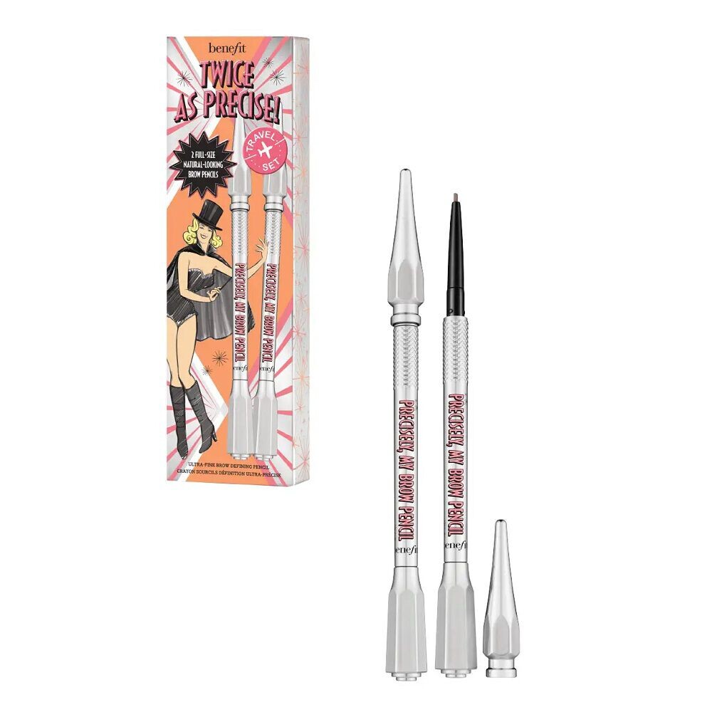 Benefit Twice As Precise! дорожный набор: карандаш для бровей 3 Warm Light Brown, 2x0,08 г/1 упаковка
Benefit Twice As Precise! дорожный набор: карандаш для бровей 3 Warm Light Brown, 2x0,08 г/1 упаковка