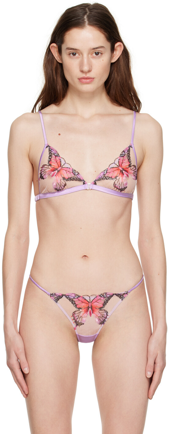 Фиолетовый бюстгальтер с треугольными чашечками и вышивкой Butterfly Fleur du Mal
Фиолетовый бюстгальтер с треугольными чашечками и вышивкой Butterfly Fleur du Mal