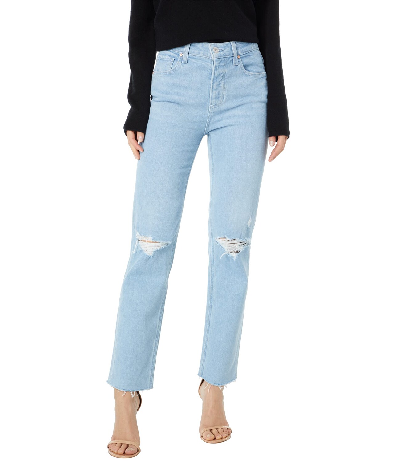 Джинсы Paige, Sarah Straight Ankle w/ Waistband + Buttonfly + Raw Hem in Crash Destructed
Джинсы Paige, Sarah Straight Ankle w/ Waistband + Buttonfly + Raw Hem in Crash Destructed