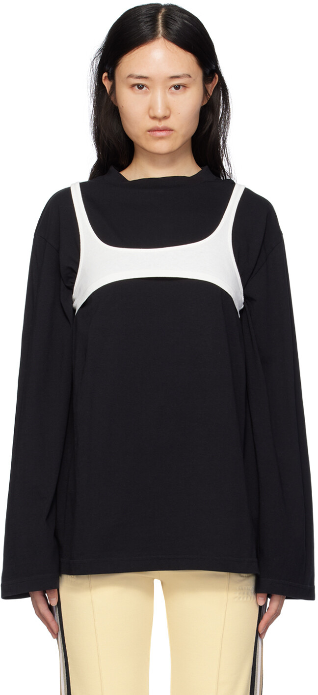 Черная футболка с длинным рукавом и цифровой подписью Mm6 Maison Margiela, цвет Black/White
Черная футболка с длинным рукавом и цифровой подписью Mm6 Maison Margiela, цвет Black/White